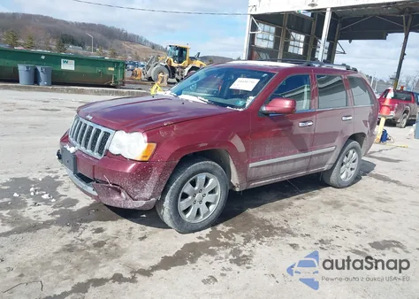 2008 Jeep Grand Cherokee Overland z USA, uszkodzony, nr VIN 1J8HR68218C211230